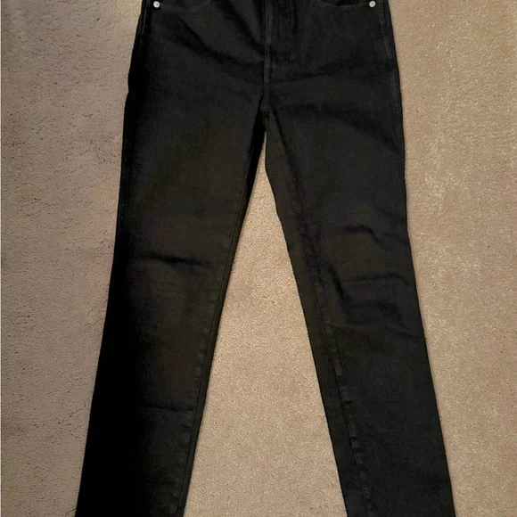 NWOT Madewell Midrise Stovepipe Jeans in Black Rinse Wash - Picture 4 of 8